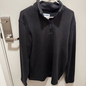 Old Navy Men's Black Half-Zip Pullover Sweater